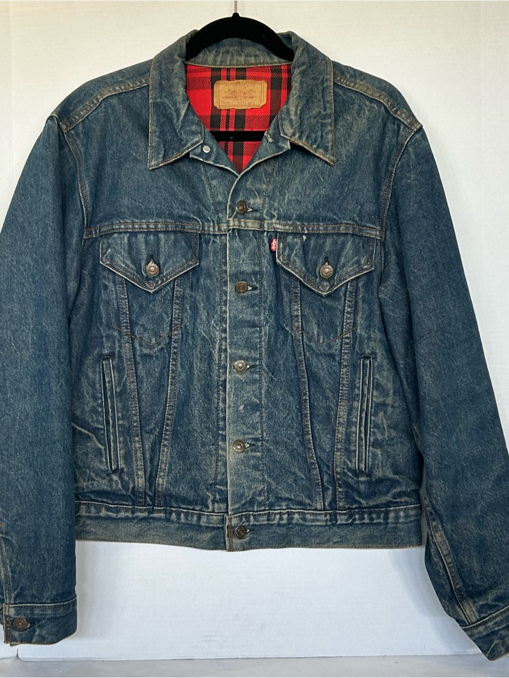 Vintage Levi's Men's Buffalo Jacket Plaid Red/Black Size L